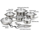 Affix Stainless Steel Cookware Set - 15-Piece - View 4
