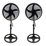 Pack of 2- 18" Energy Saving Floor Stand Fan - Black - View 1