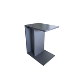 Portable 2 Tier C-Shape Grey Coffee Table - View 1