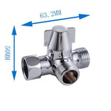 Full-Brass 3-Way Shower Arm Diverter Valve for Hand Held Showerhead - View 2