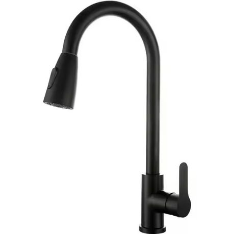 Kitchen Pull Out Faucet Retractable 360 Rotary Kitchen Faucet - Black - View 1