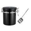 Airtight Stainless Steel Coffee Bean Canister Food Storage Tank with Spoon - View 1