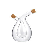 2-in-1 Oil & Vinegar Dispenser Glass Bottle with Cork Stoppers - 350ml - View 1