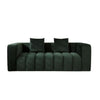 Bailey Green Velvet 3 Seater Panel Sofa - View 1