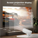 HD Powerful Contrast Portable Projector With Superior Color Accuracy -White - View 3