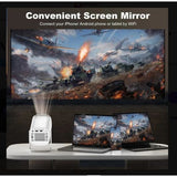 HD Powerful Contrast Portable Projector With Superior Color Accuracy -White - View 7