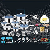 140 Pcs Classic Design Stainless Steel Kitchen Cookware Set - View 6