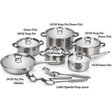 Magnet Trading 15-Piece Stainless Steel Pot Cookware Set - View 2