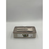 Reusable Food Storage Container with Fork and Spoon Set - View 2