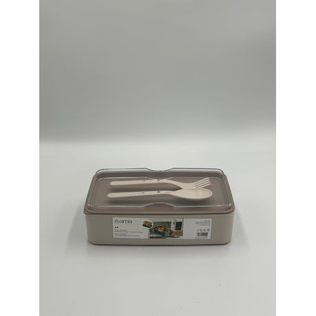 Reusable Food Storage Container with Fork and Spoon Set - View 2
