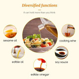 2-in-1 Oil & Vinegar Dispenser Glass Bottle with Cork Stoppers - 350ml - View 4