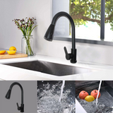 Kitchen Faucet with Pull Down Sprayer Sink Faucet Stainless Steel Faucet - Black - View 6